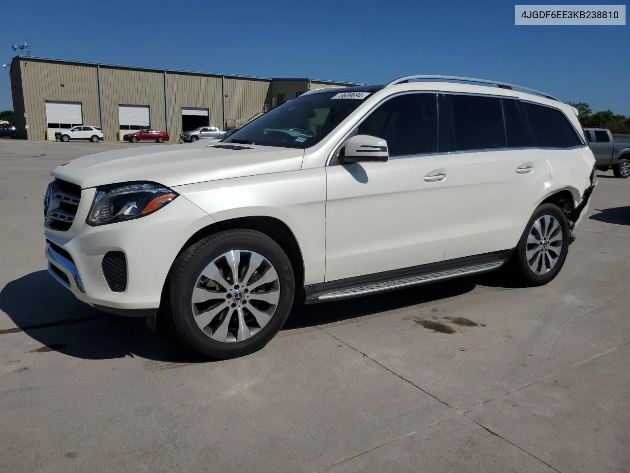 2019 Mercedes-Benz Gls 450 4Matic VIN: 4JGDF6EE3KB238810 Lot: 73689694