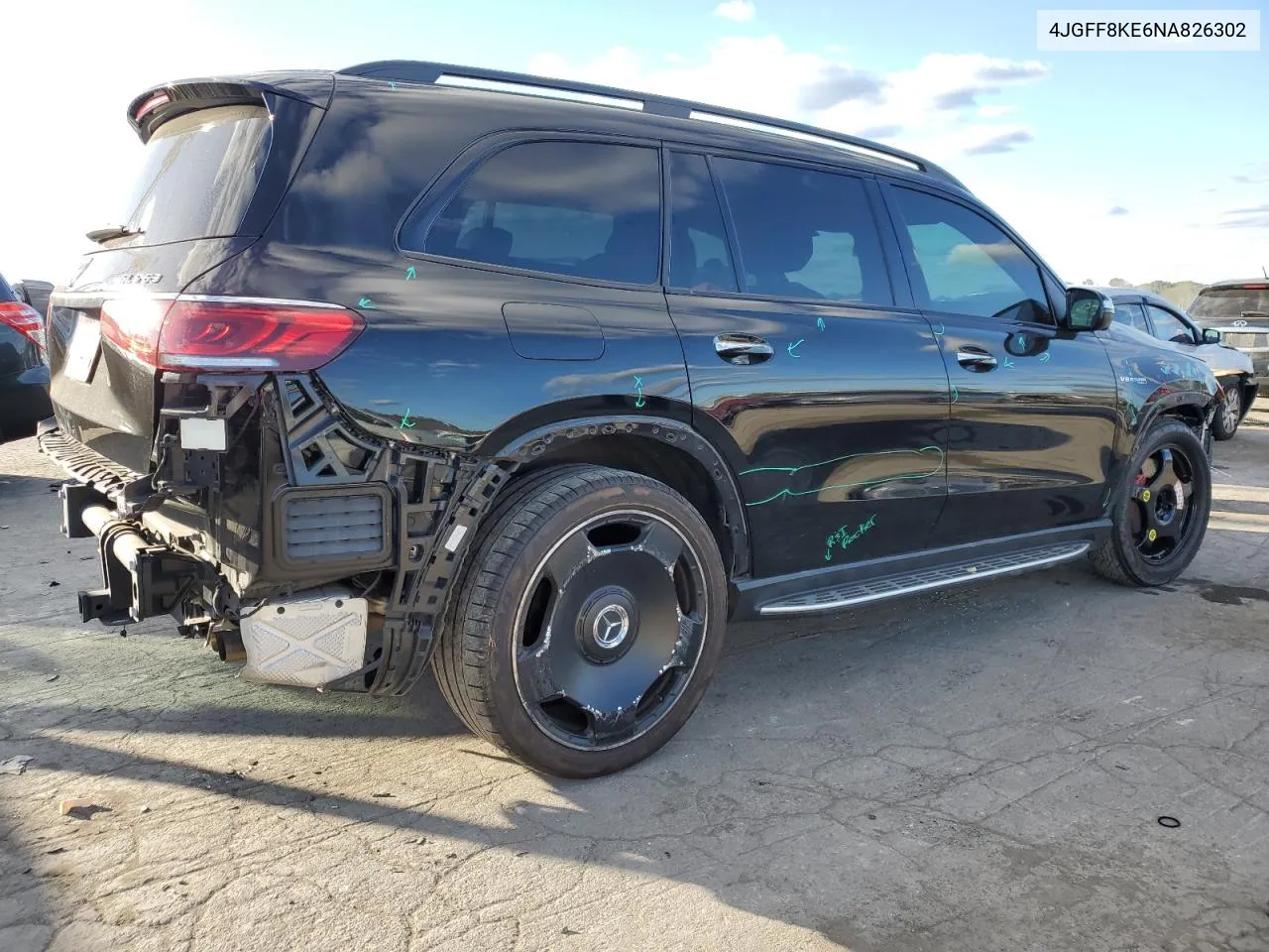 2022 Mercedes-Benz Gls 63 Amg 4Matic VIN: 4JGFF8KE6NA826302 Lot: 75299524