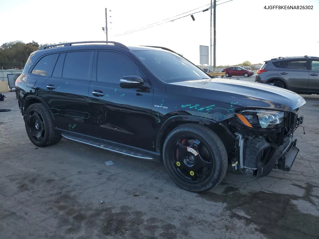 2022 Mercedes-Benz Gls 63 Amg 4Matic VIN: 4JGFF8KE6NA826302 Lot: 75299524