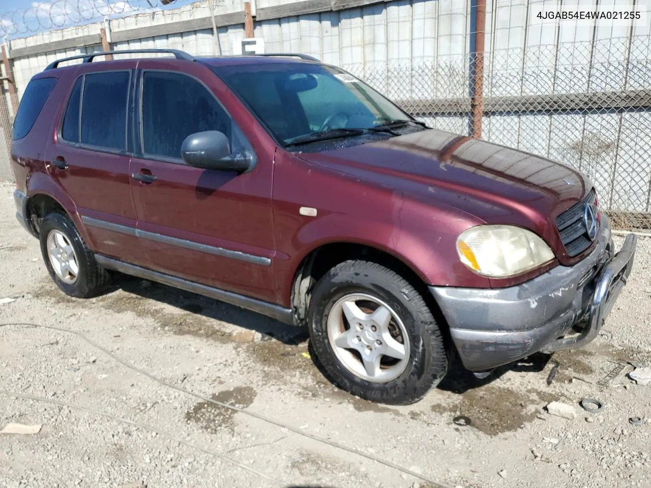 1998 Mercedes-Benz Ml 320 VIN: 4JGAB54E4WA021255 Lot: 74582844