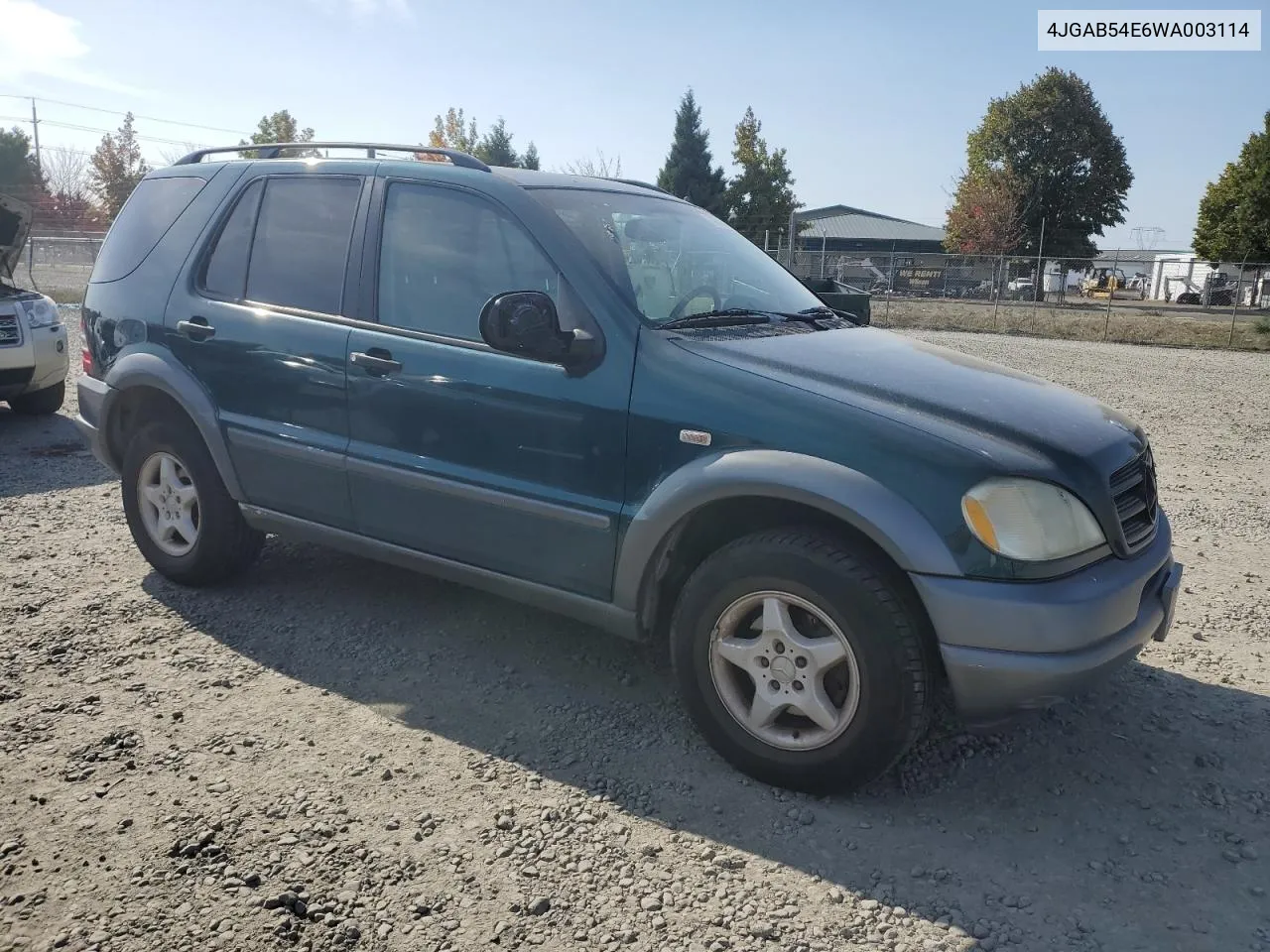 1998 Mercedes-Benz Ml 320 VIN: 4JGAB54E6WA003114 Lot: 74954134