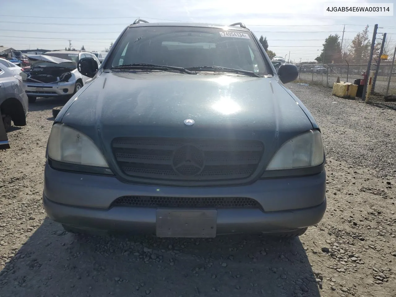 1998 Mercedes-Benz Ml 320 VIN: 4JGAB54E6WA003114 Lot: 74954134