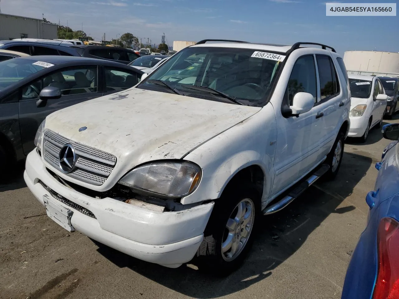 2000 Mercedes-Benz Ml 320 VIN: 4JGAB54E5YA165660 Lot: 65872364