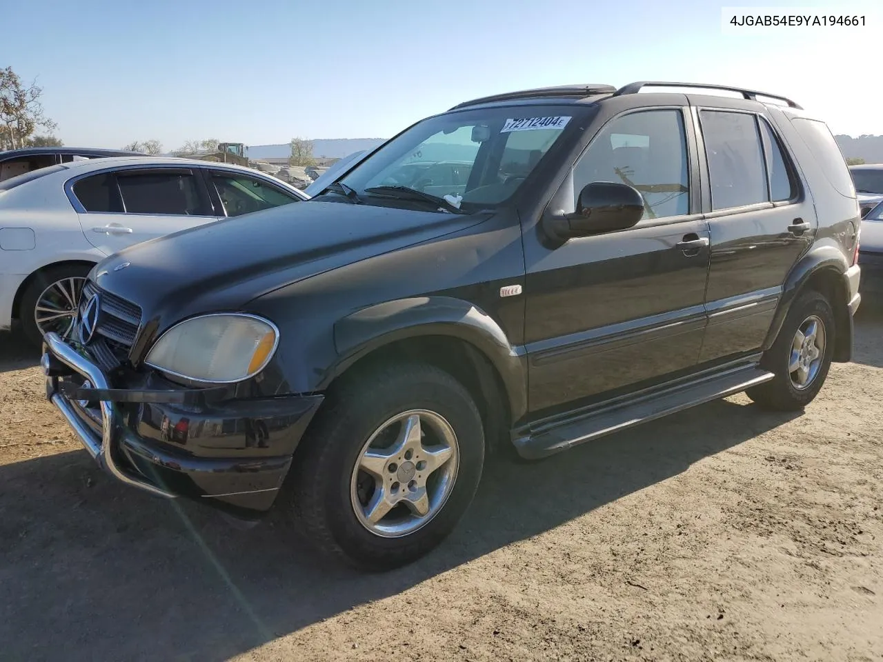 2000 Mercedes-Benz Ml 320 VIN: 4JGAB54E9YA194661 Lot: 72712404