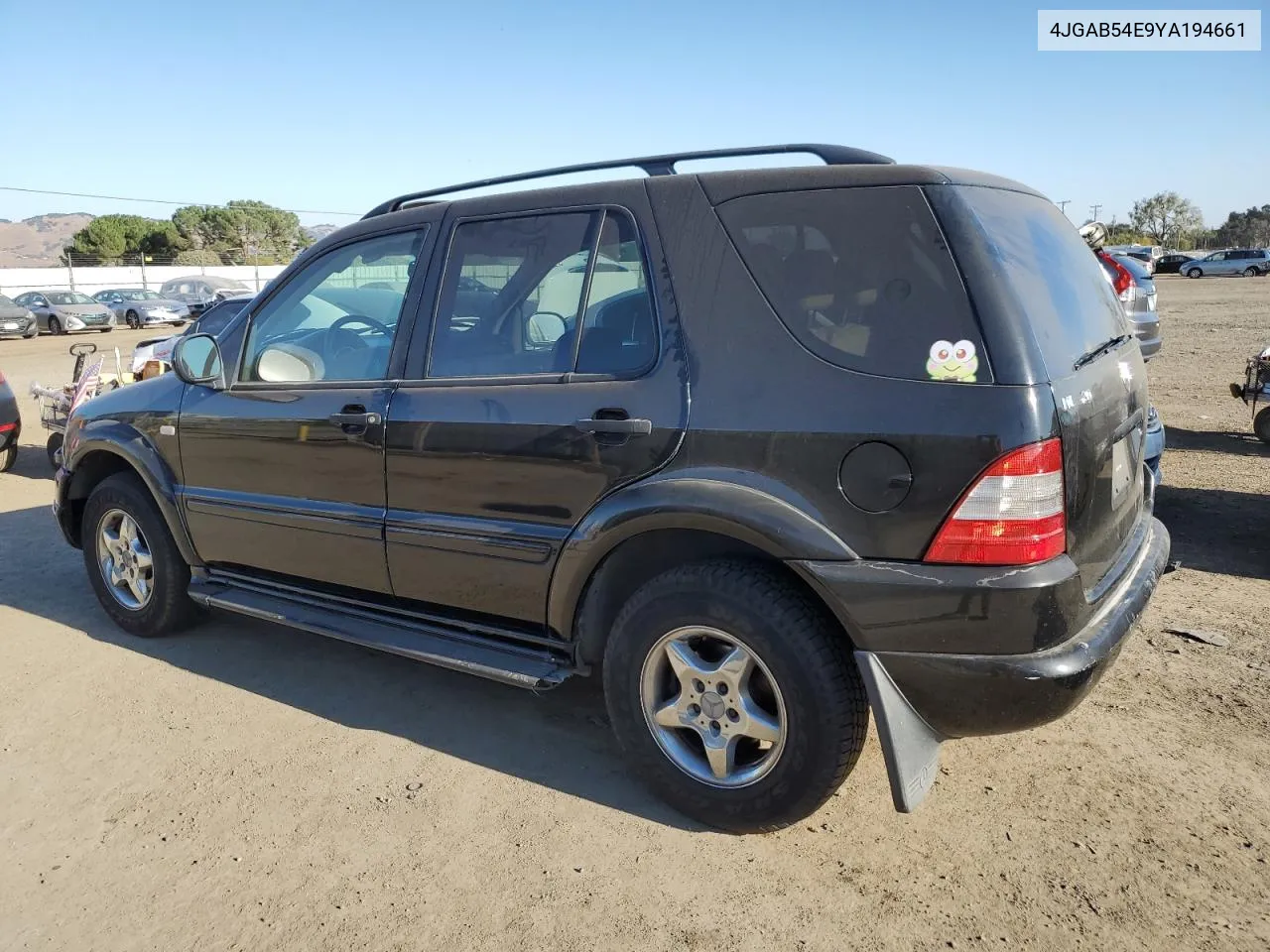 2000 Mercedes-Benz Ml 320 VIN: 4JGAB54E9YA194661 Lot: 72712404