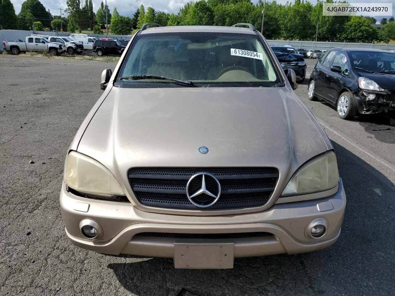 2001 Mercedes-Benz Ml 430 VIN: 4JGAB72EX1A243970 Lot: 61308054