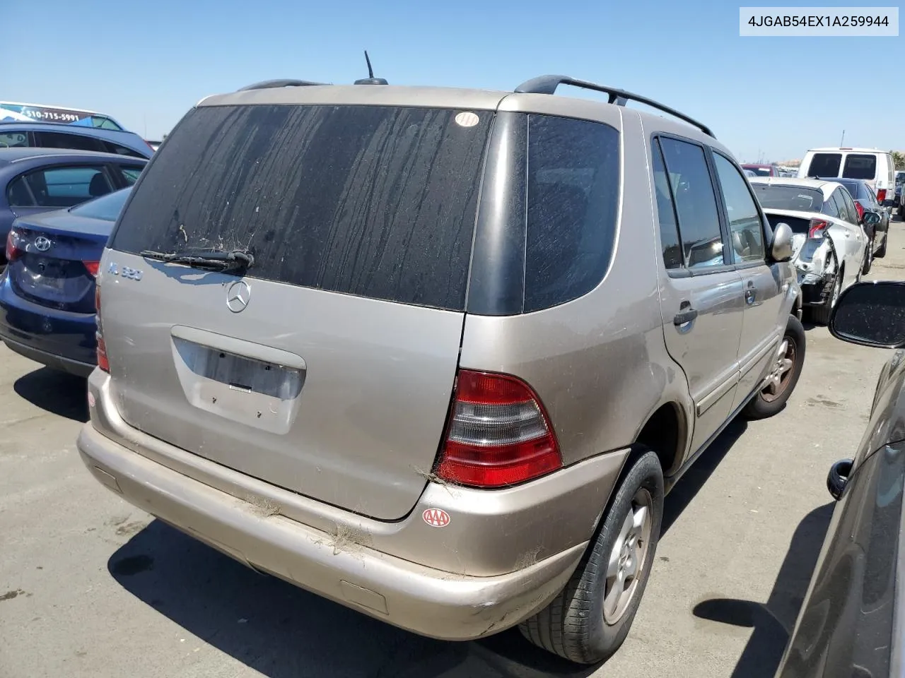 2001 Mercedes-Benz Ml 320 VIN: 4JGAB54EX1A259944 Lot: 62058904