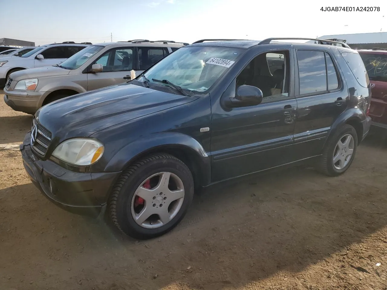 2001 Mercedes-Benz Ml 55 VIN: 4JGAB74E01A242078 Lot: 64102894