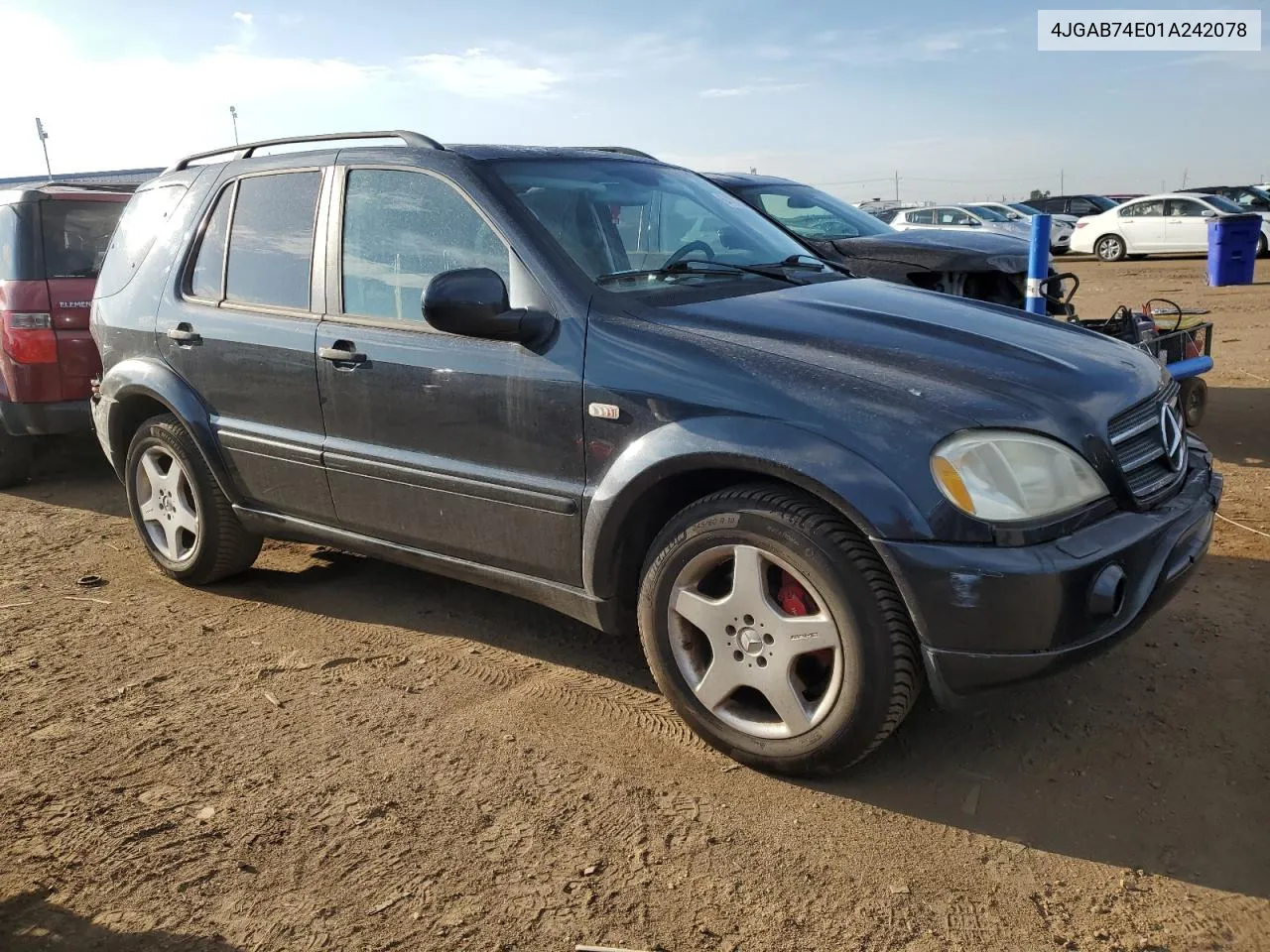 2001 Mercedes-Benz Ml 55 VIN: 4JGAB74E01A242078 Lot: 64102894