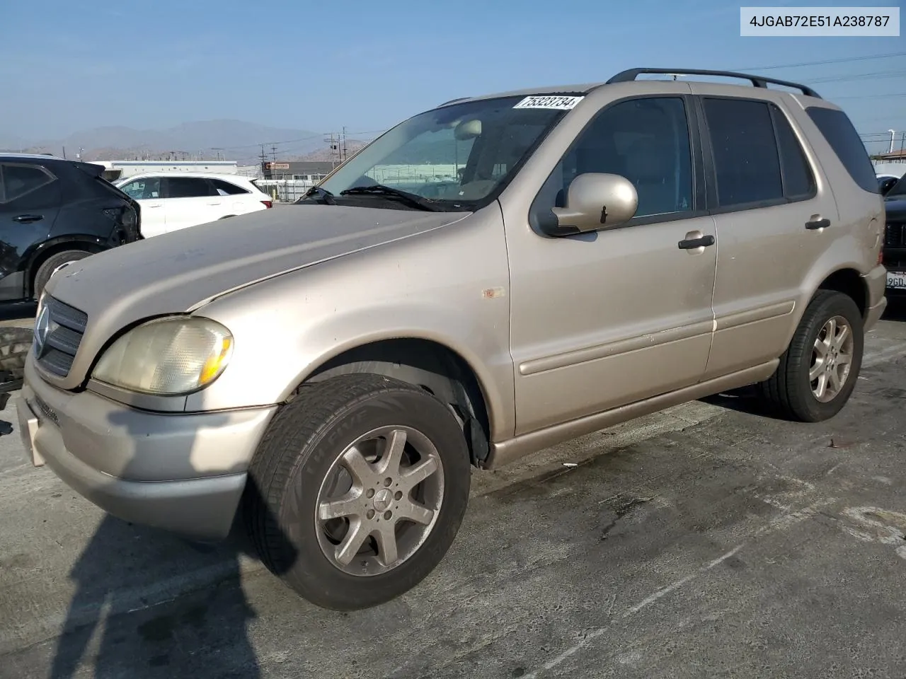 2001 Mercedes-Benz Ml 430 VIN: 4JGAB72E51A238787 Lot: 75323734