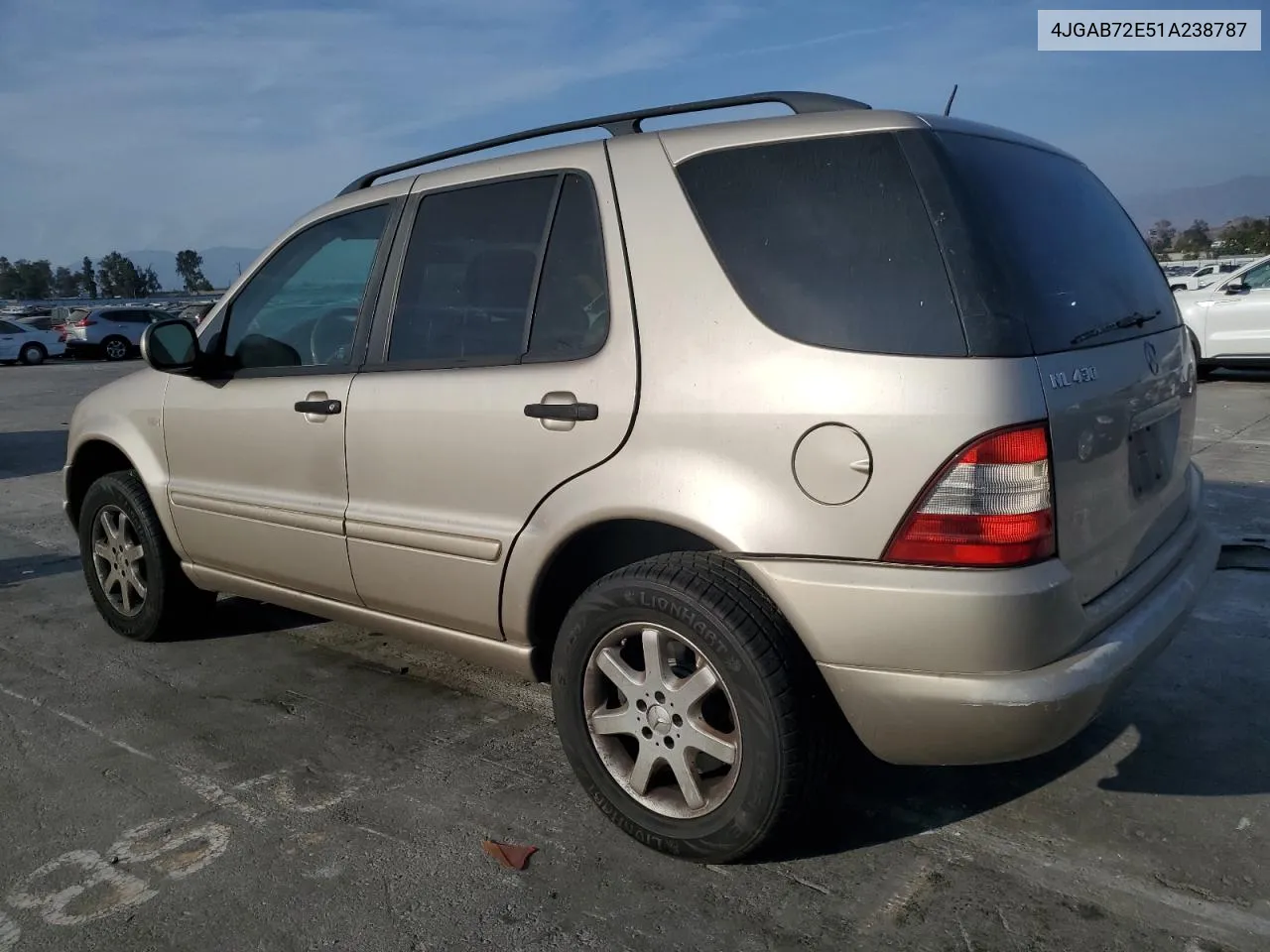 2001 Mercedes-Benz Ml 430 VIN: 4JGAB72E51A238787 Lot: 75323734