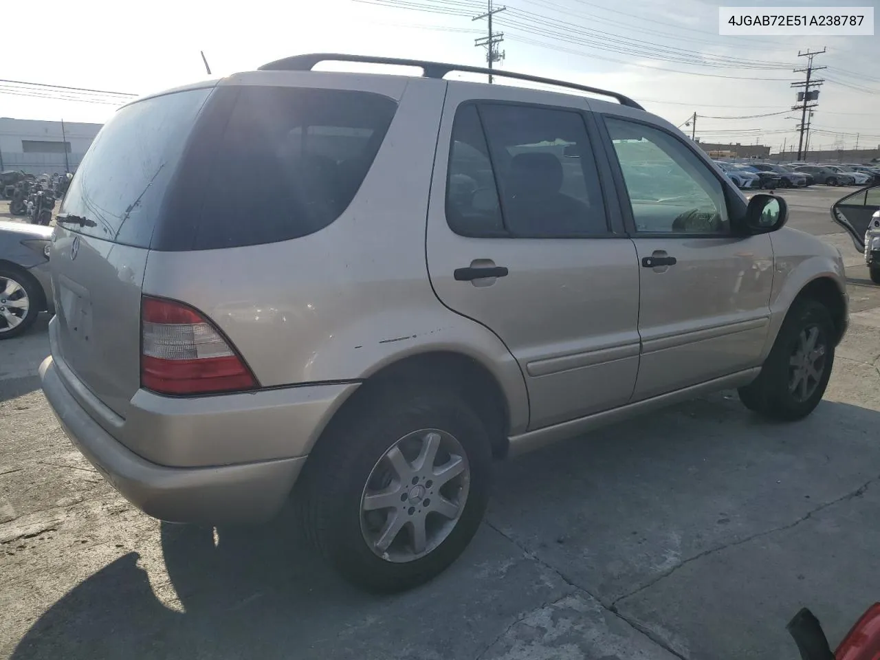 2001 Mercedes-Benz Ml 430 VIN: 4JGAB72E51A238787 Lot: 75323734