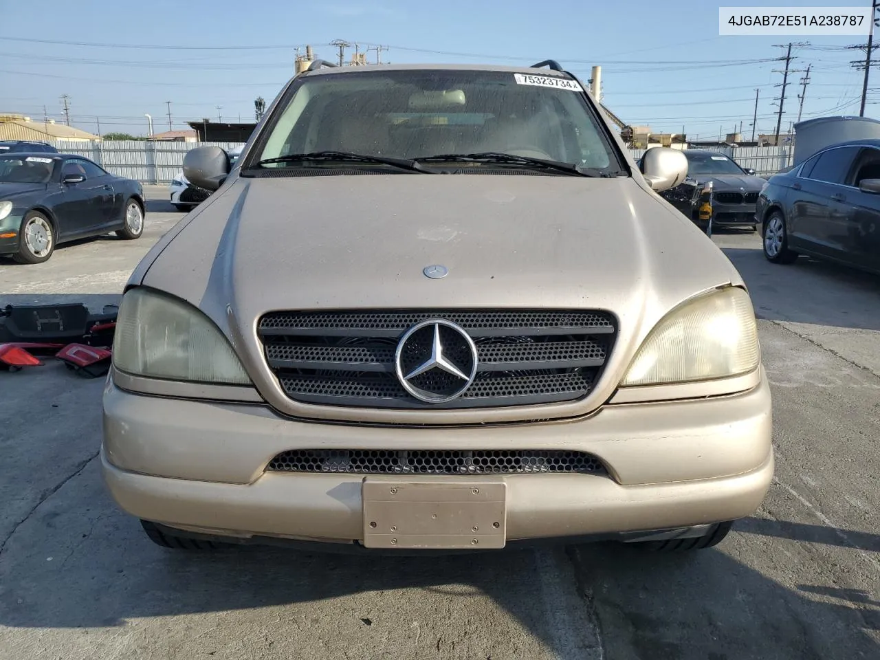 2001 Mercedes-Benz Ml 430 VIN: 4JGAB72E51A238787 Lot: 75323734