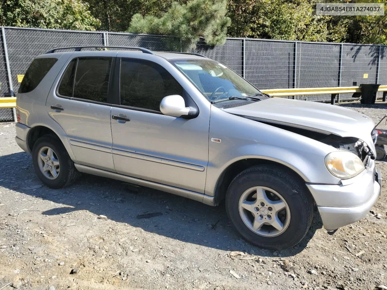 2001 Mercedes-Benz Ml 320 VIN: 4JGAB54E81A274037 Lot: 76555544