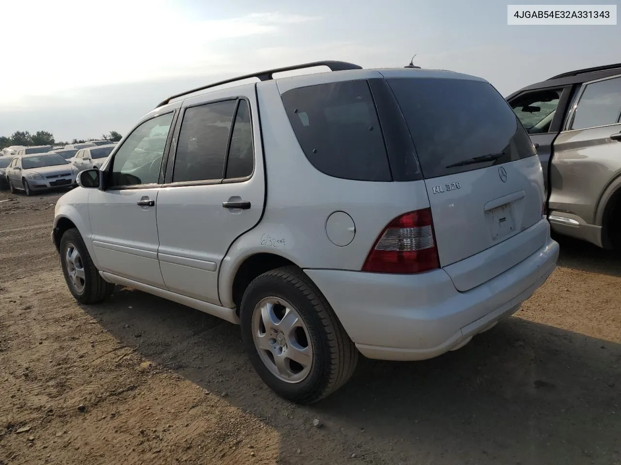 2002 Mercedes-Benz Ml 320 VIN: 4JGAB54E32A331343 Lot: 67134654