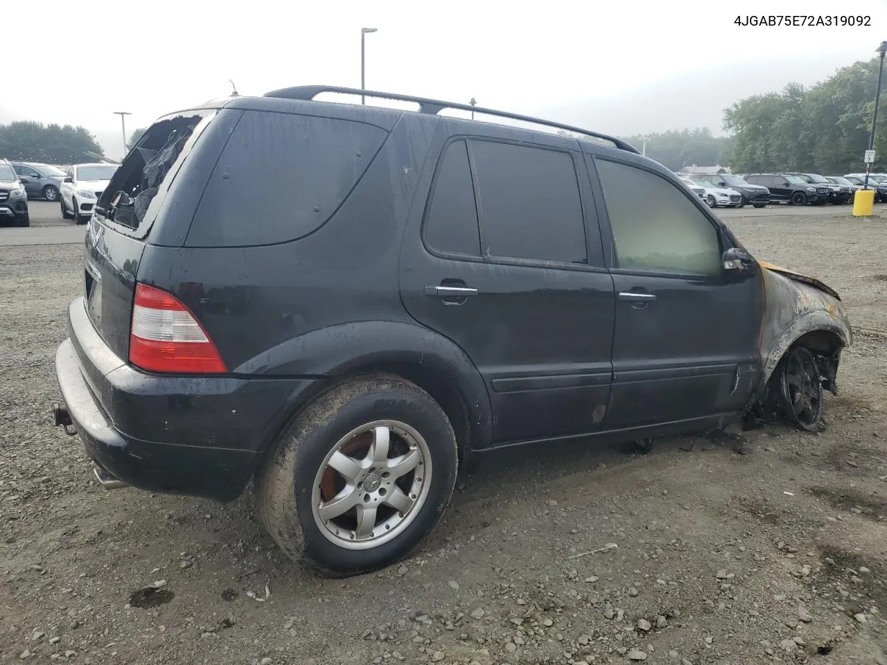 2002 Mercedes-Benz Ml 500 VIN: 4JGAB75E72A319092 Lot: 69058864