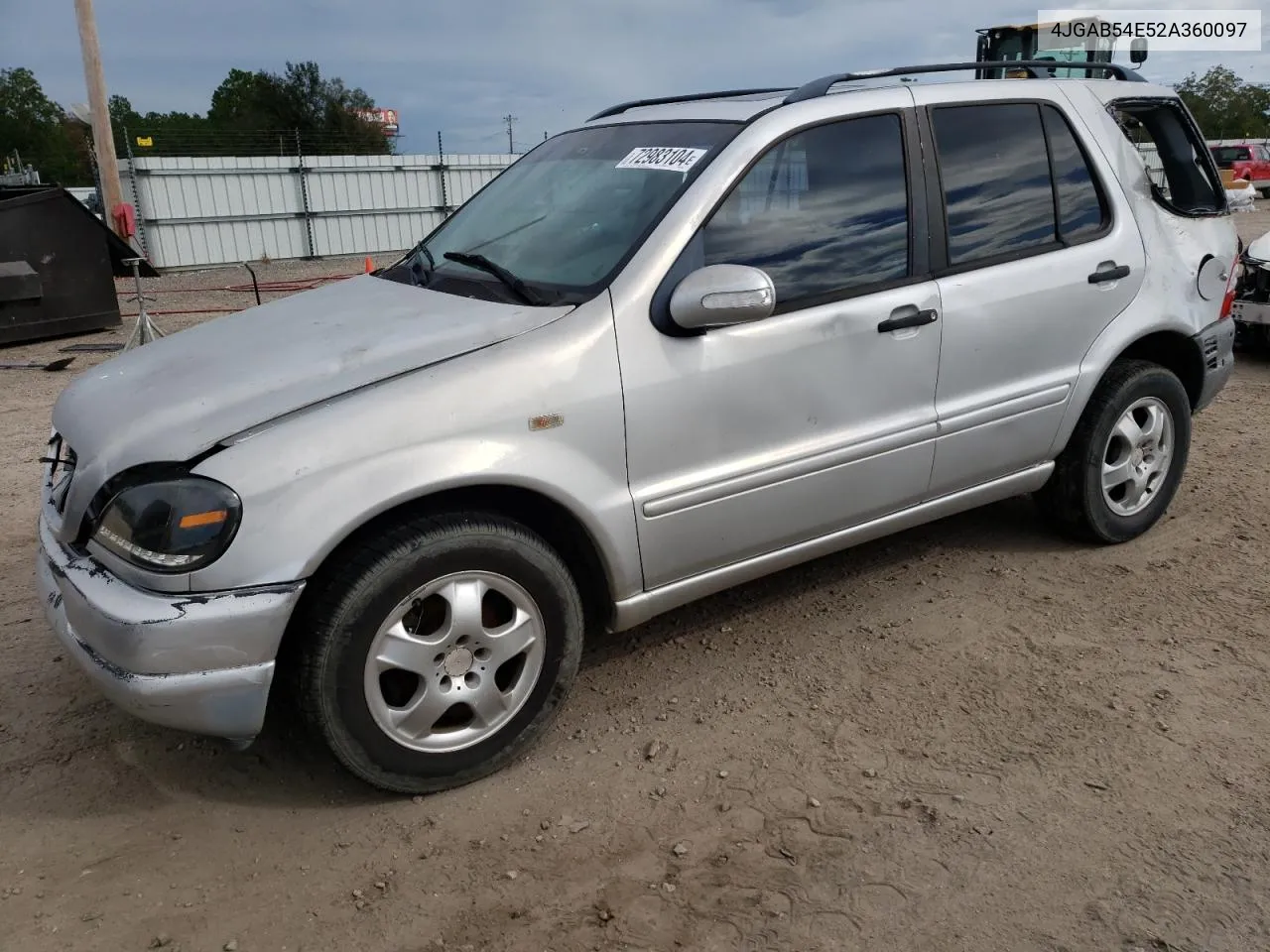 2002 Mercedes-Benz Ml 320 VIN: 4JGAB54E52A360097 Lot: 72983104