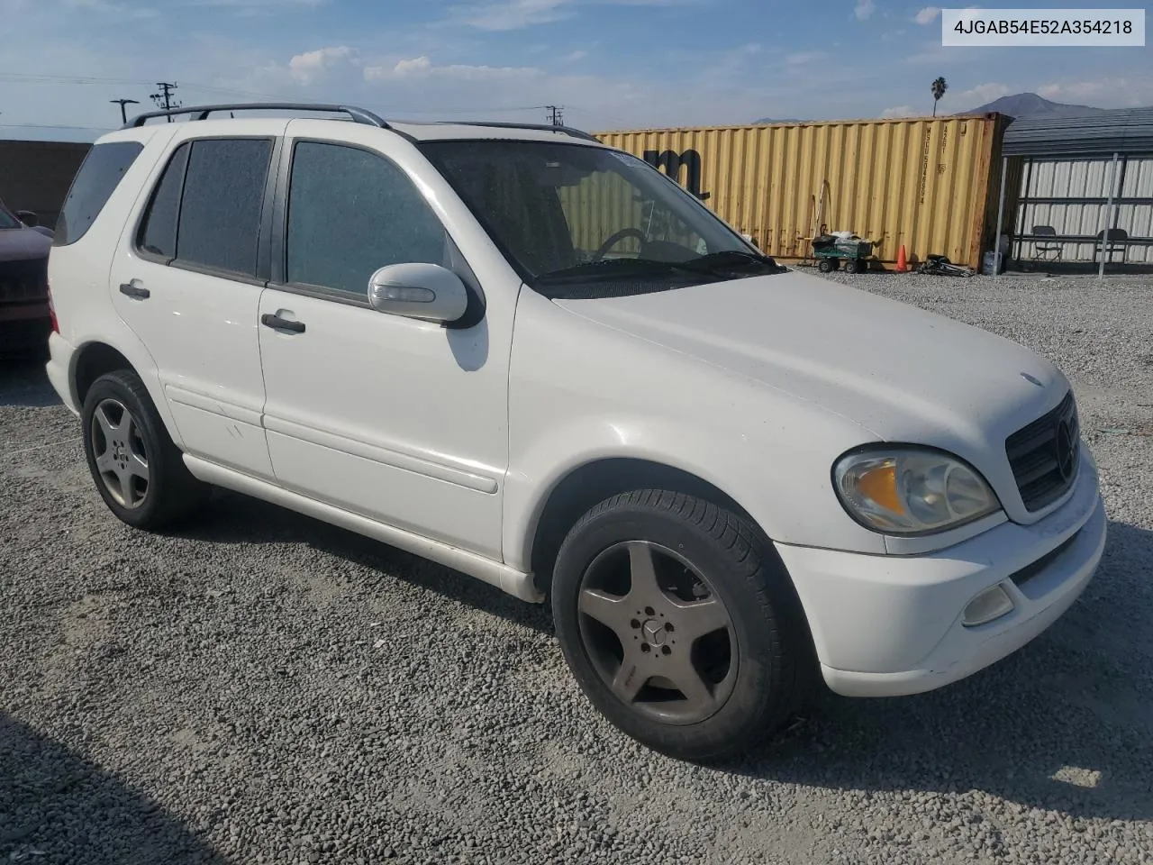 2002 Mercedes-Benz Ml 320 VIN: 4JGAB54E52A354218 Lot: 73597344