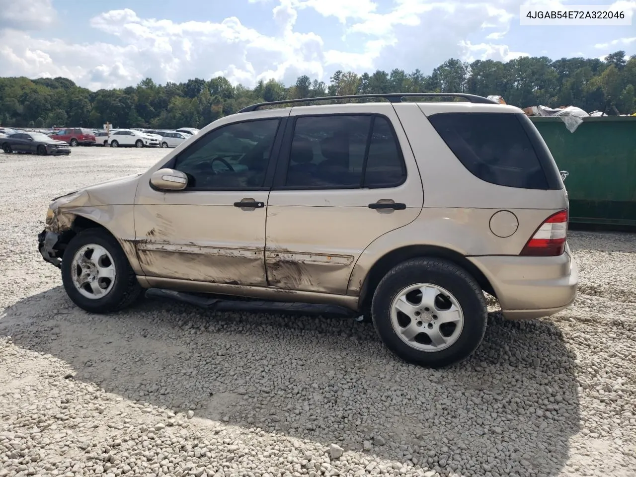 2002 Mercedes-Benz Ml 320 VIN: 4JGAB54E72A322046 Lot: 74393084