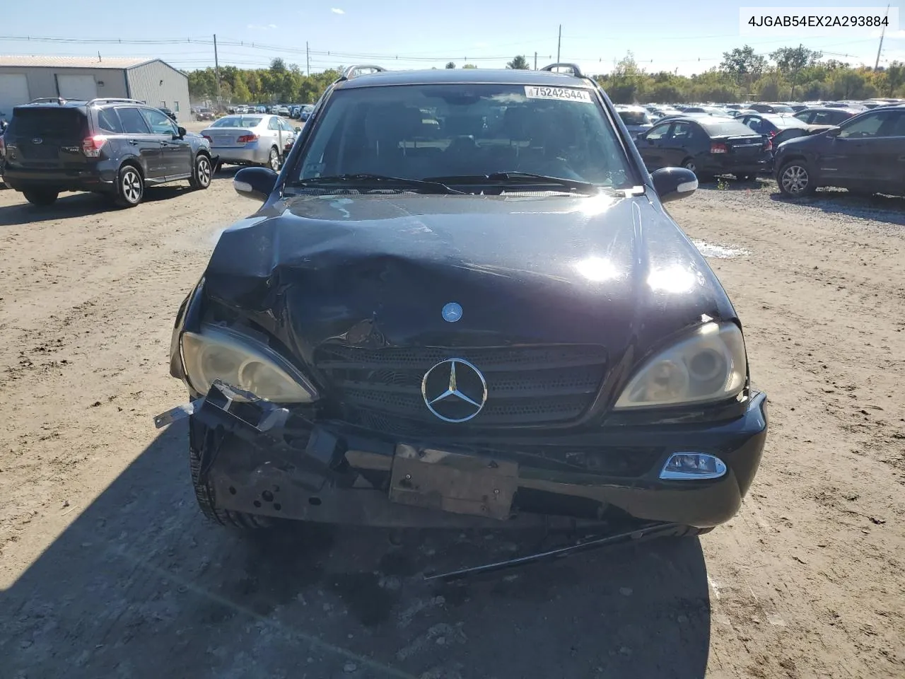 2002 Mercedes-Benz Ml 320 VIN: 4JGAB54EX2A293884 Lot: 75242544