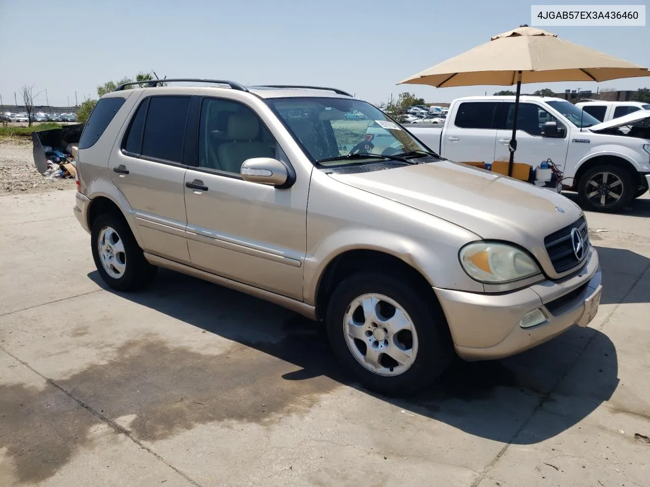 2003 Mercedes-Benz Ml 350 VIN: 4JGAB57EX3A436460 Lot: 65797534