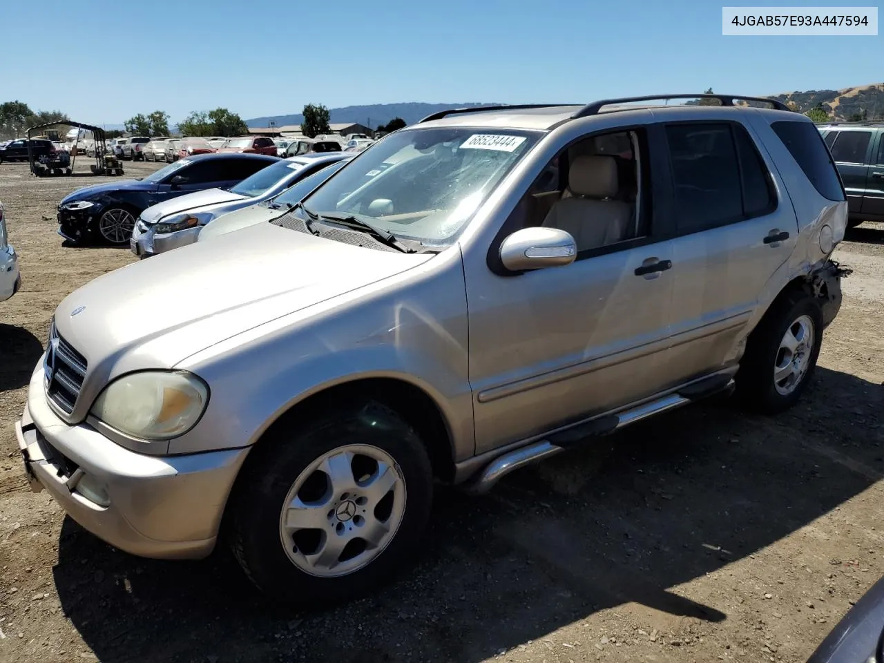 2003 Mercedes-Benz Ml 350 VIN: 4JGAB57E93A447594 Lot: 68523444