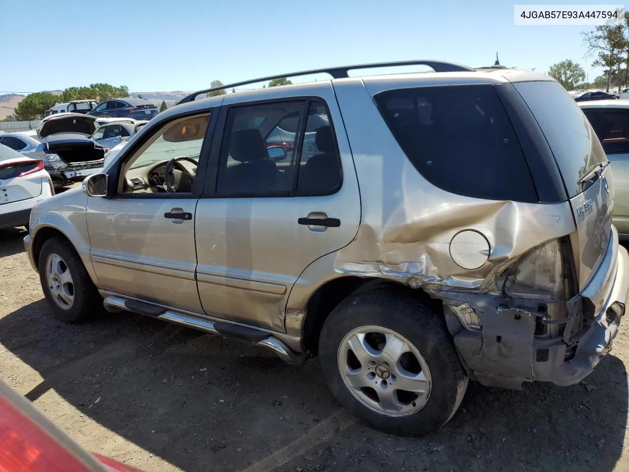 2003 Mercedes-Benz Ml 350 VIN: 4JGAB57E93A447594 Lot: 68523444