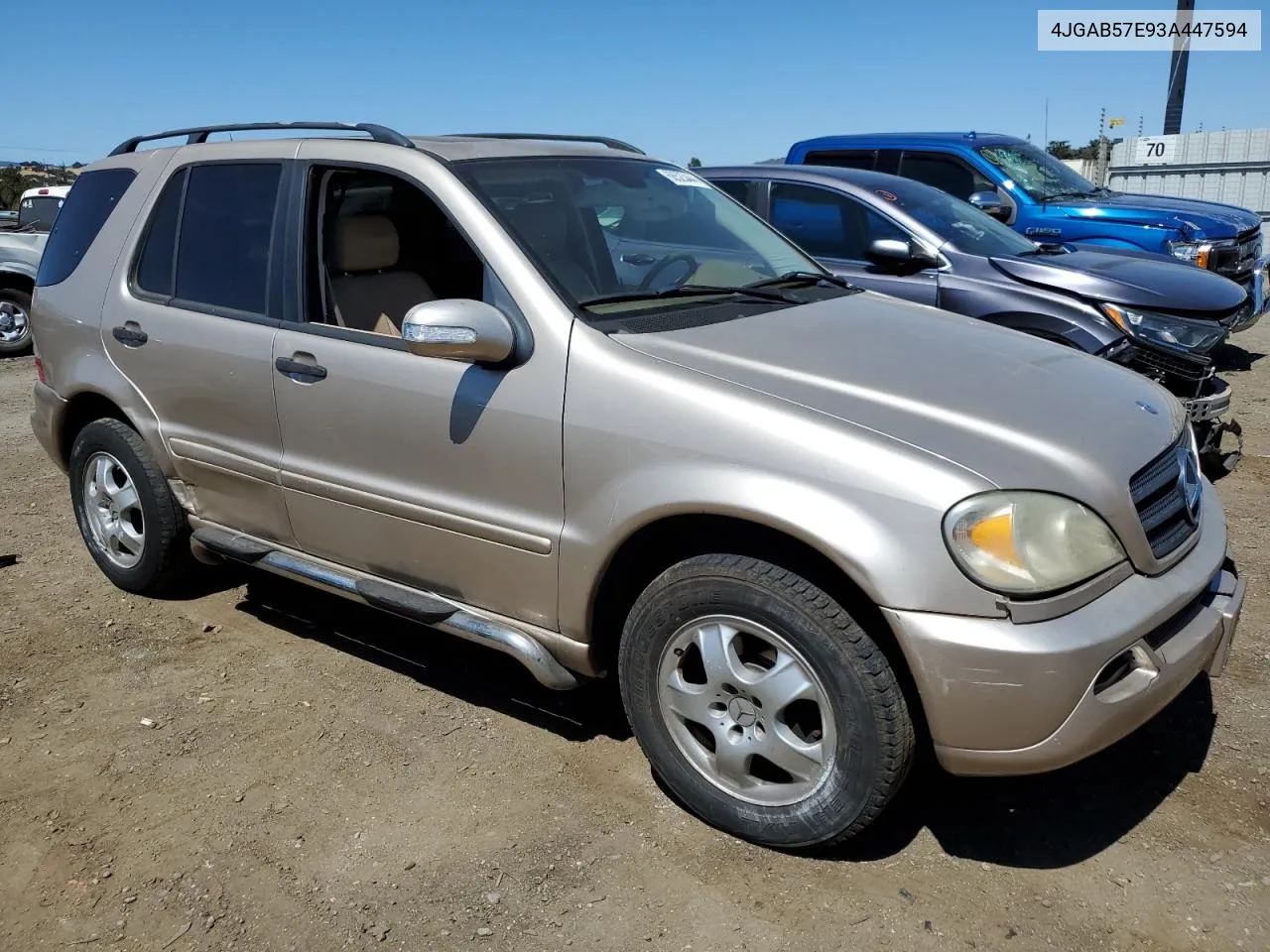 2003 Mercedes-Benz Ml 350 VIN: 4JGAB57E93A447594 Lot: 68523444