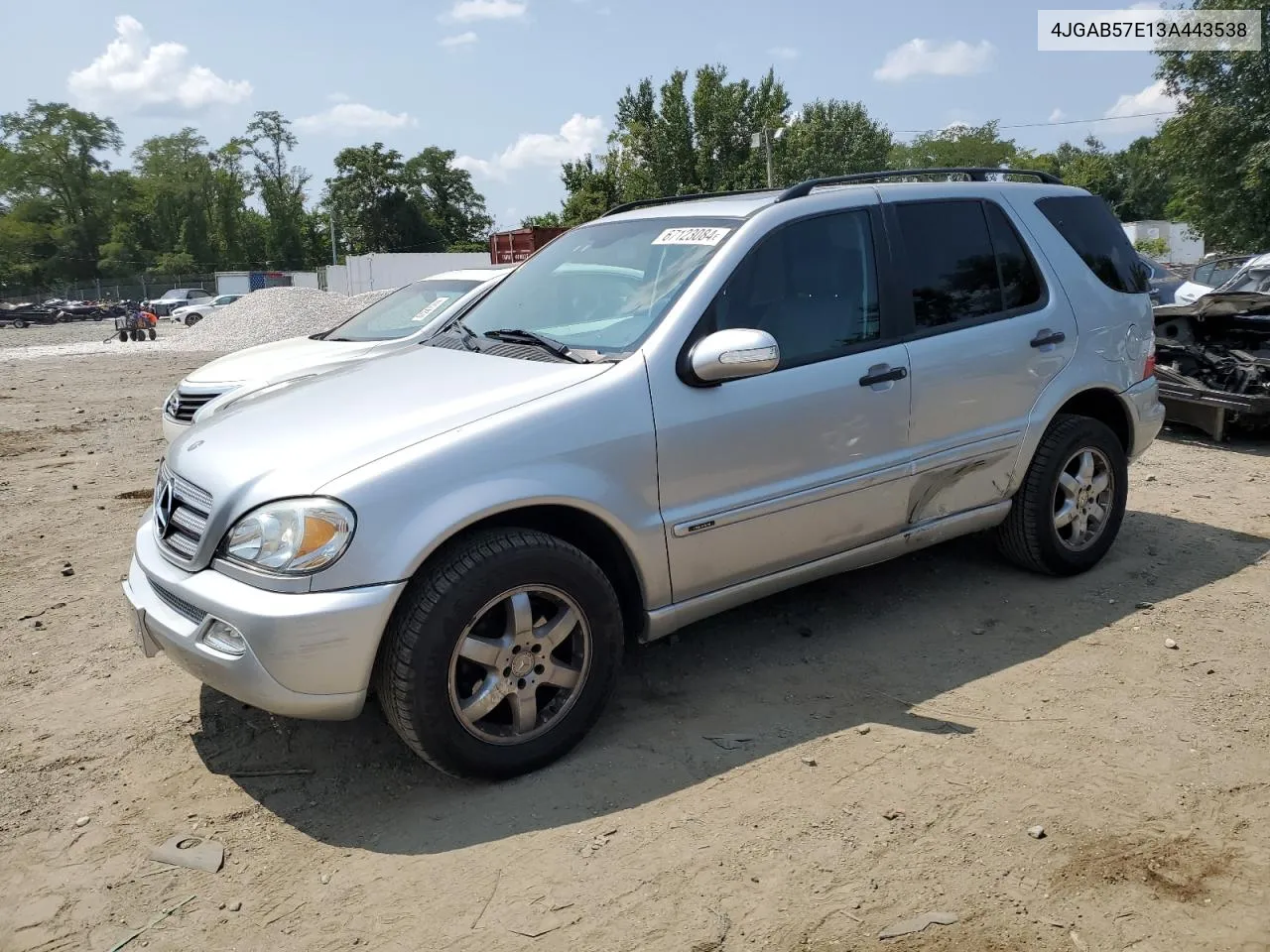 2003 Mercedes-Benz Ml 350 VIN: 4JGAB57E13A443538 Lot: 69427964