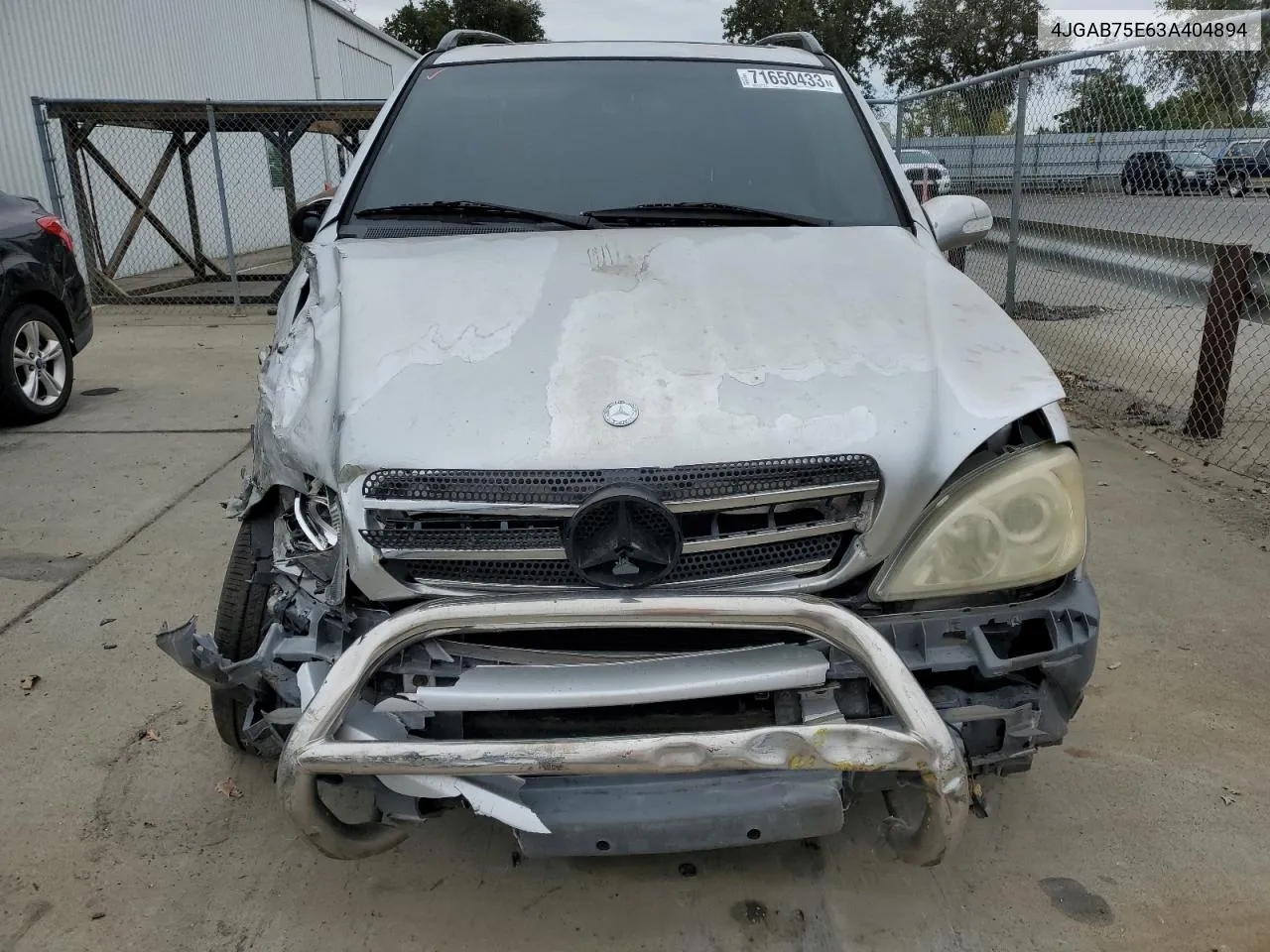 2003 Mercedes-Benz Ml 500 VIN: 4JGAB75E63A404894 Lot: 71650433