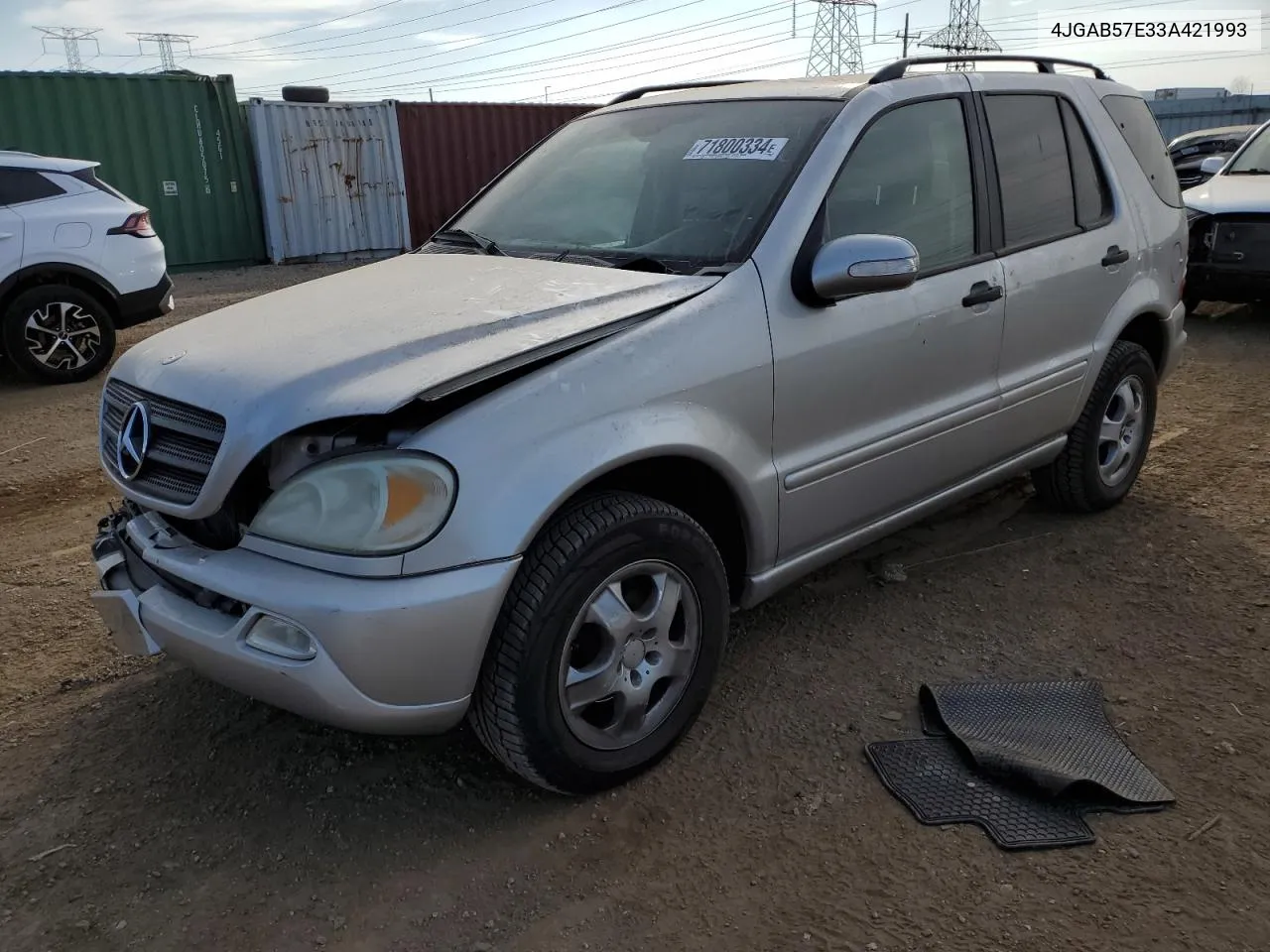 2003 Mercedes-Benz Ml 350 VIN: 4JGAB57E33A421993 Lot: 71800334