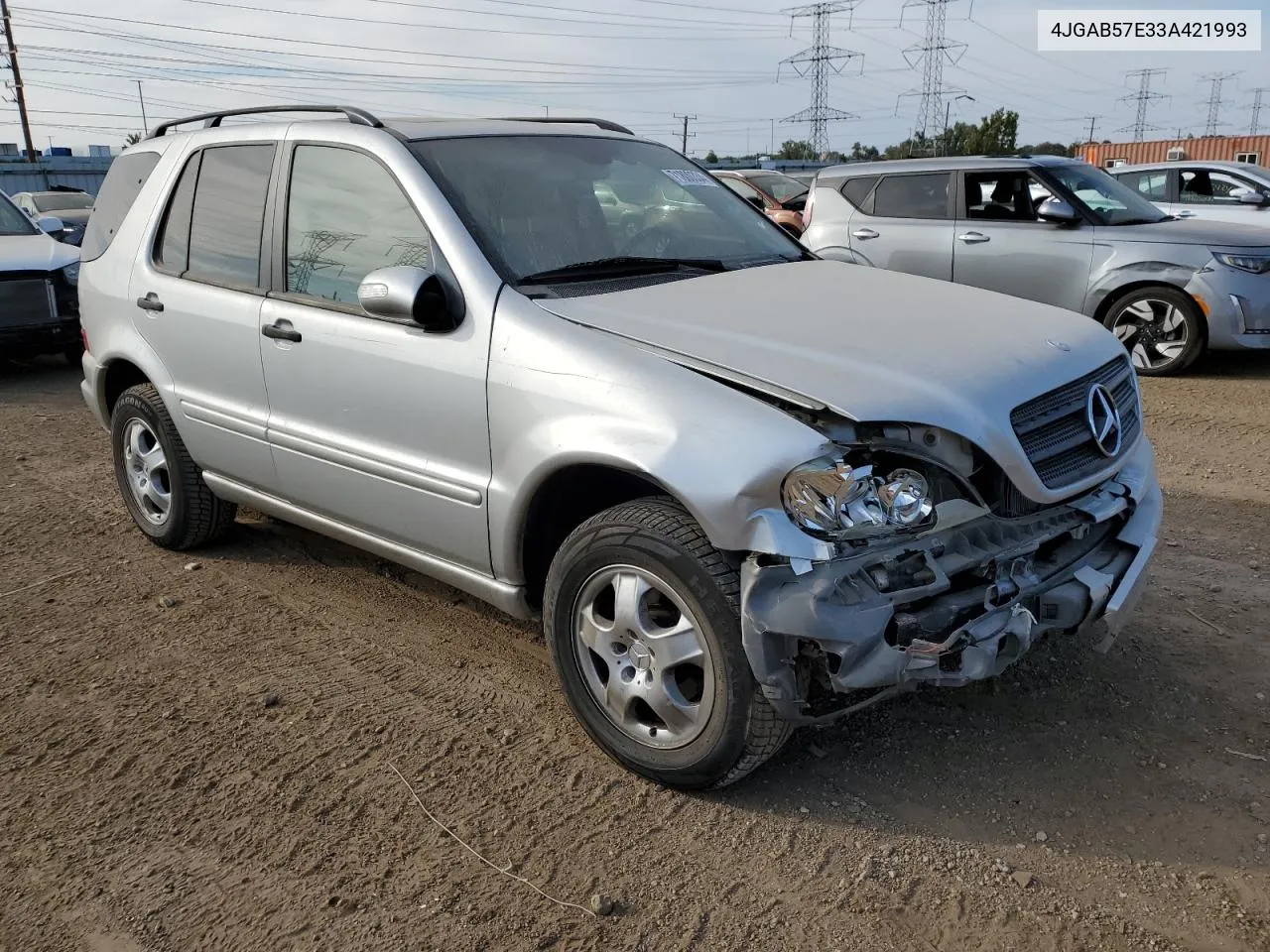 2003 Mercedes-Benz Ml 350 VIN: 4JGAB57E33A421993 Lot: 71800334