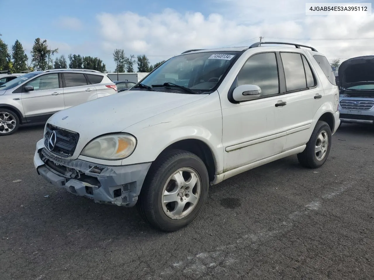 2003 Mercedes-Benz Ml 320 VIN: 4JGAB54E53A395112 Lot: 74948134