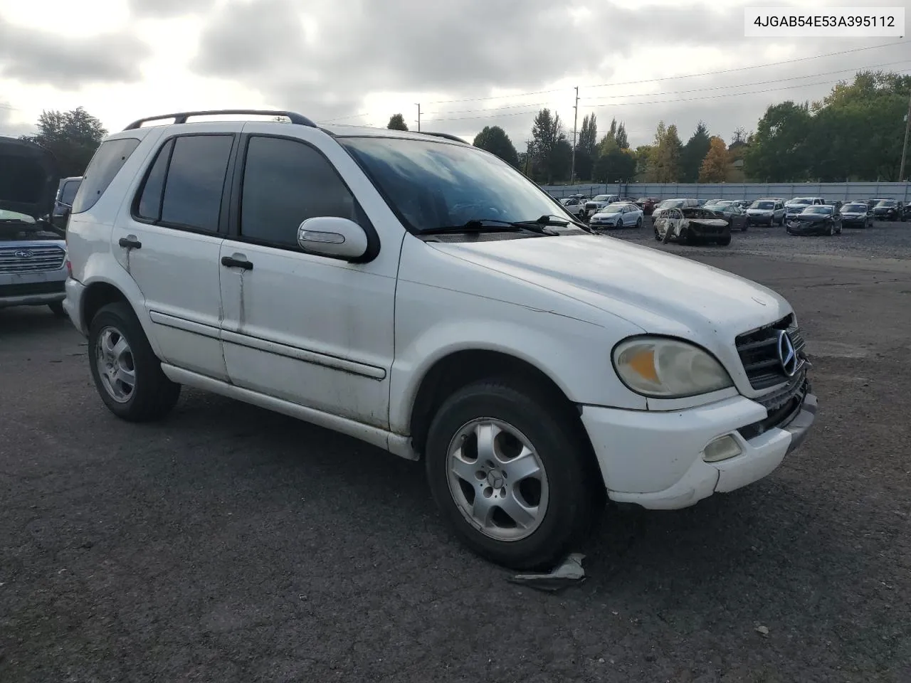 2003 Mercedes-Benz Ml 320 VIN: 4JGAB54E53A395112 Lot: 74948134