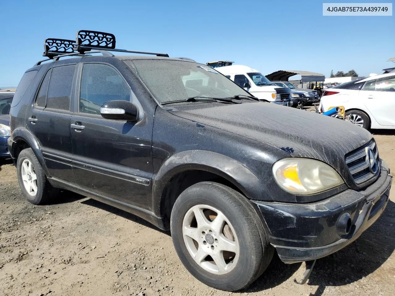 2003 Mercedes-Benz Ml 500 VIN: 4JGAB75E73A439749 Lot: 75446034