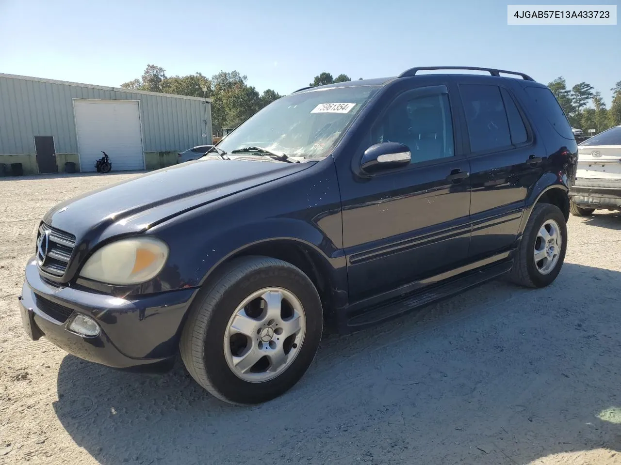 2003 Mercedes-Benz Ml 350 VIN: 4JGAB57E13A433723 Lot: 75961354