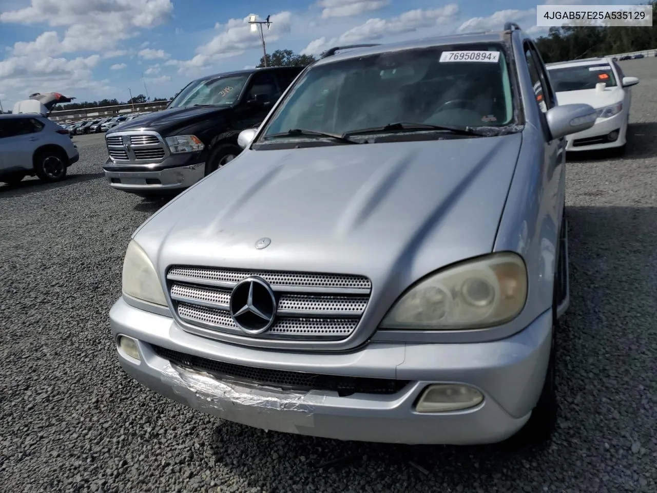 2005 Mercedes-Benz Ml 350 VIN: 4JGAB57E25A535129 Lot: 76950894