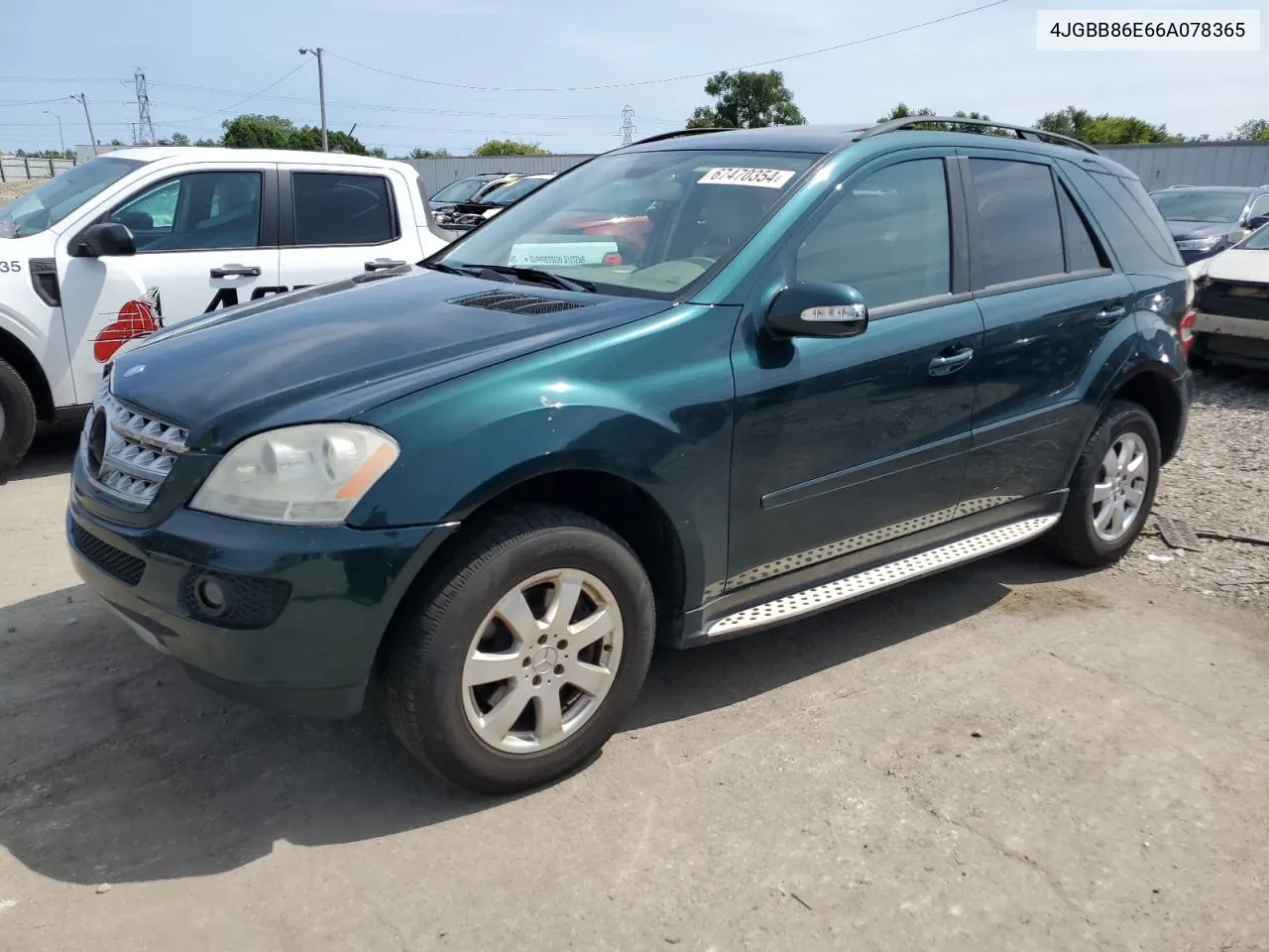 2006 Mercedes-Benz Ml 350 VIN: 4JGBB86E66A078365 Lot: 67470354