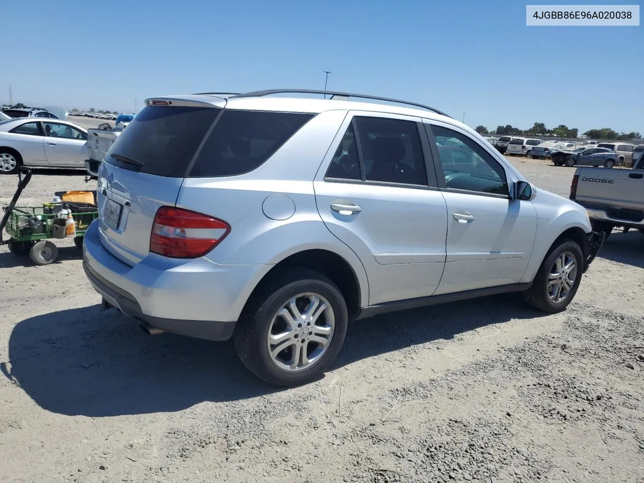 2006 Mercedes-Benz Ml 350 VIN: 4JGBB86E96A020038 Lot: 68365294