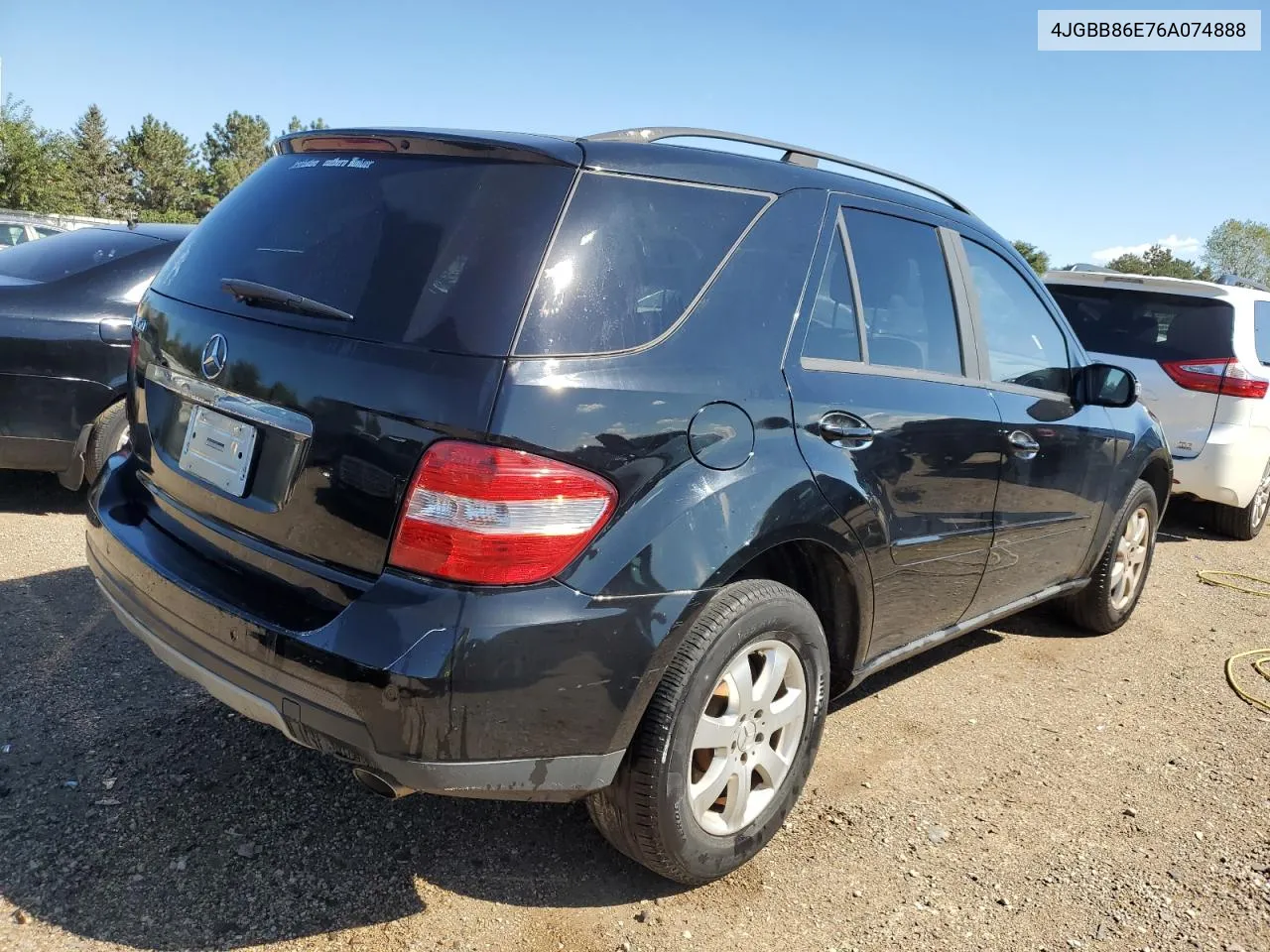 2006 Mercedes-Benz Ml 350 VIN: 4JGBB86E76A074888 Lot: 72903364