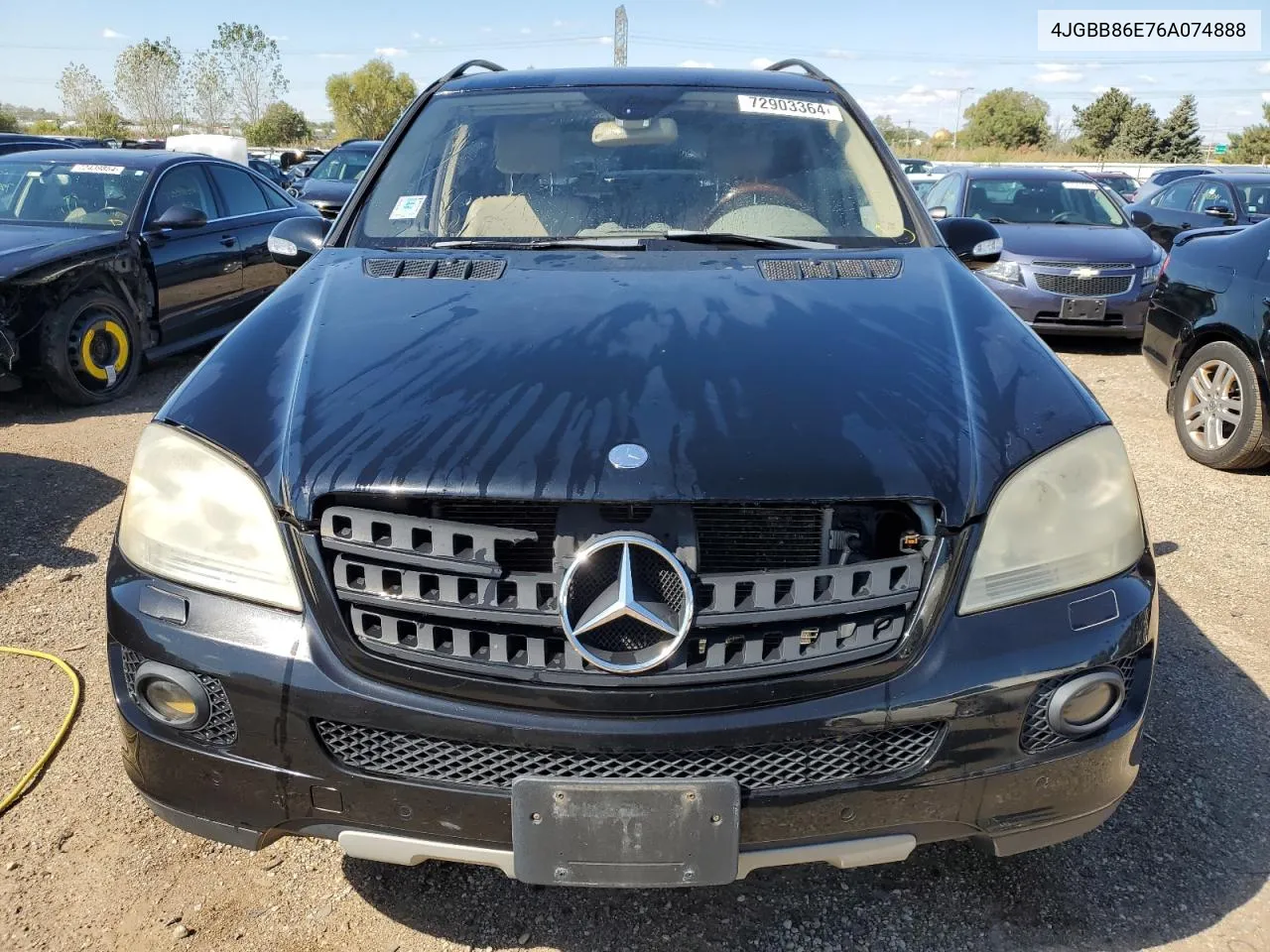 2006 Mercedes-Benz Ml 350 VIN: 4JGBB86E76A074888 Lot: 72903364