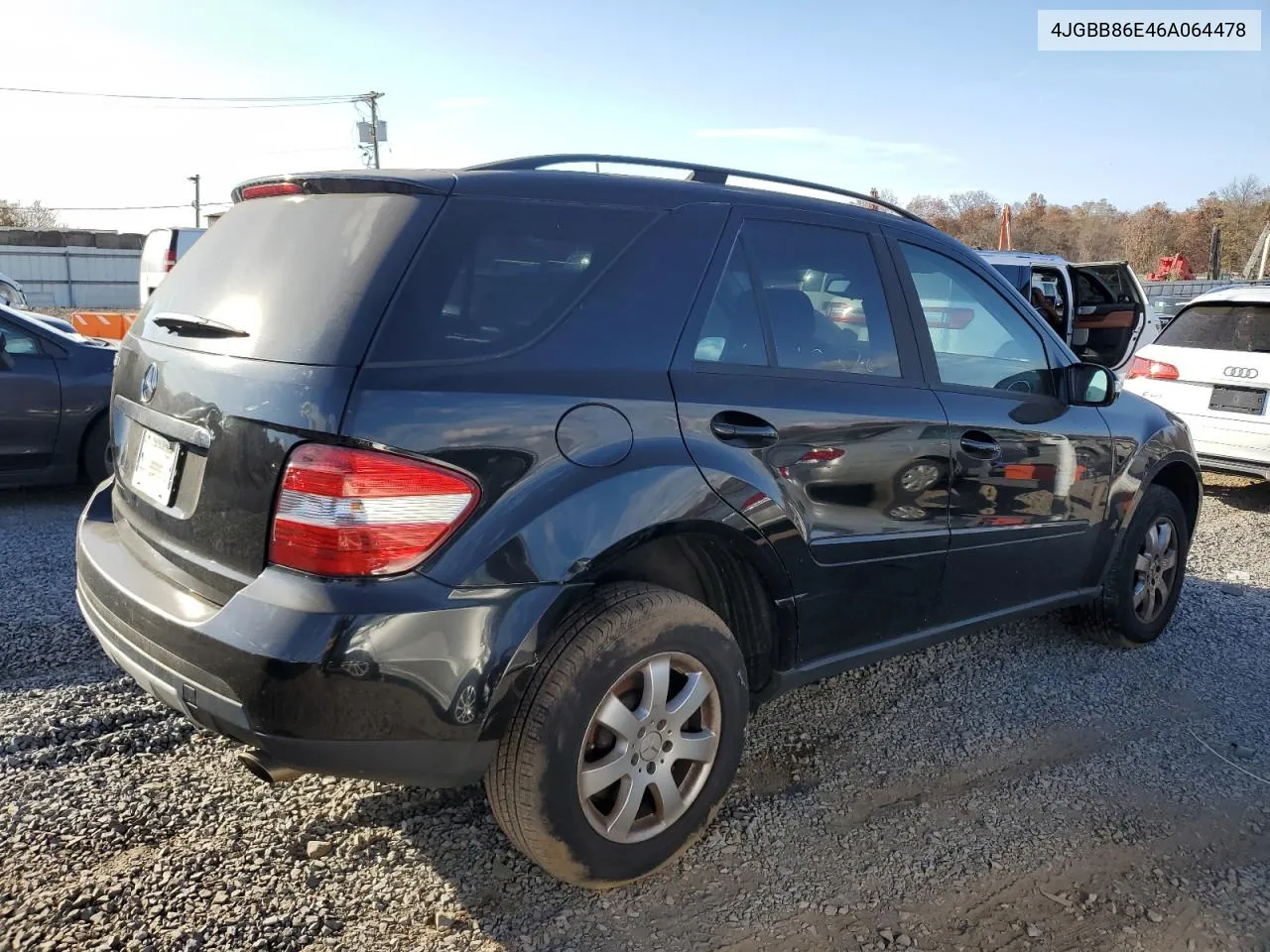 2006 Mercedes-Benz Ml 350 VIN: 4JGBB86E46A064478 Lot: 78181494