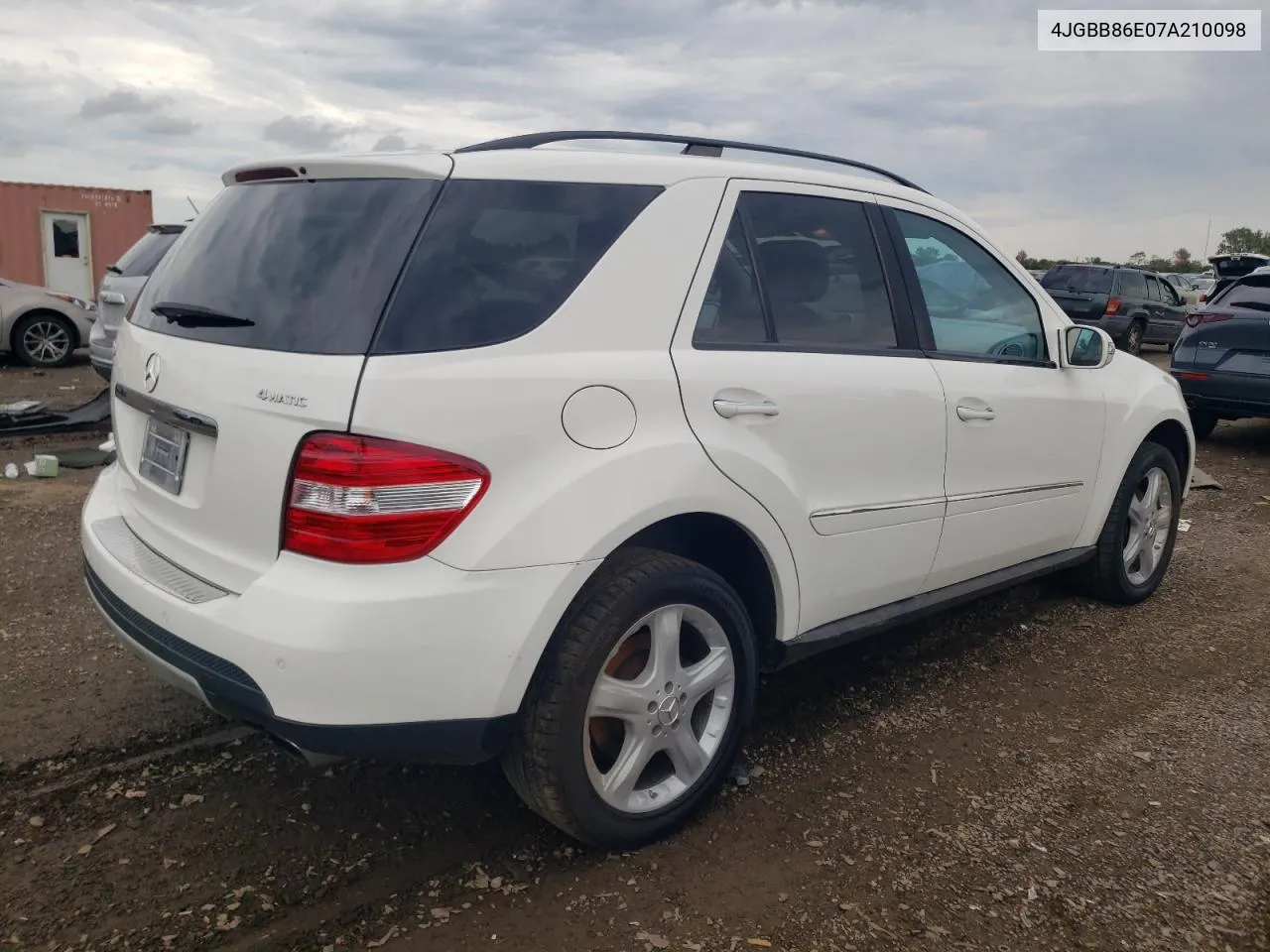 4JGBB86E07A210098 2007 Mercedes-Benz Ml 350