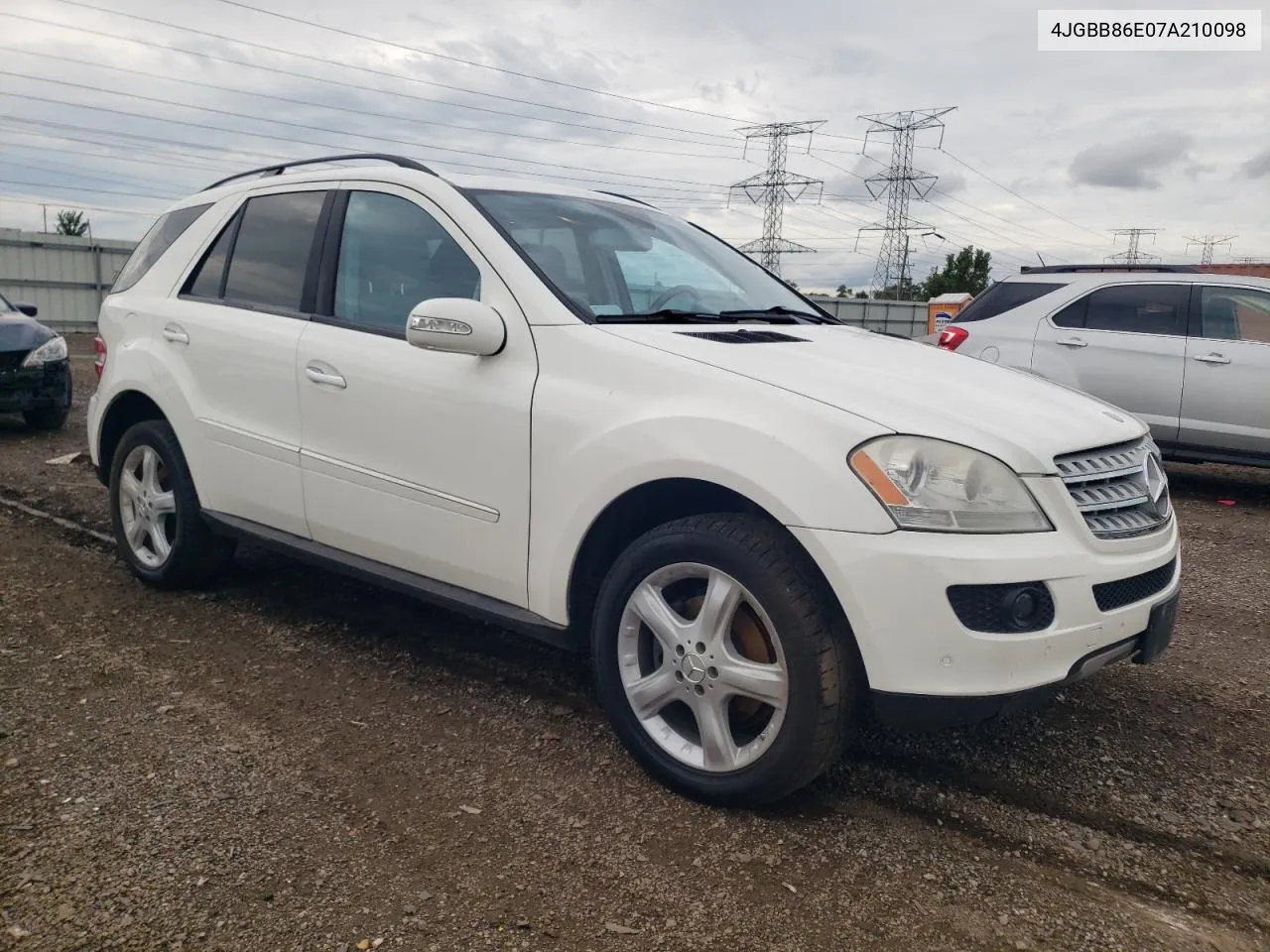 4JGBB86E07A210098 2007 Mercedes-Benz Ml 350