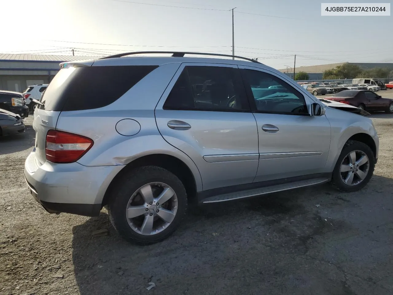 2007 Mercedes-Benz Ml 500 VIN: 4JGBB75E27A210244 Lot: 71549064