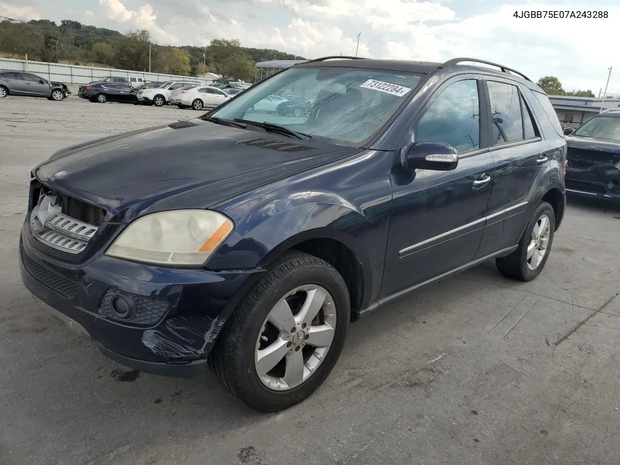 2007 Mercedes-Benz Ml 500 VIN: 4JGBB75E07A243288 Lot: 73122284