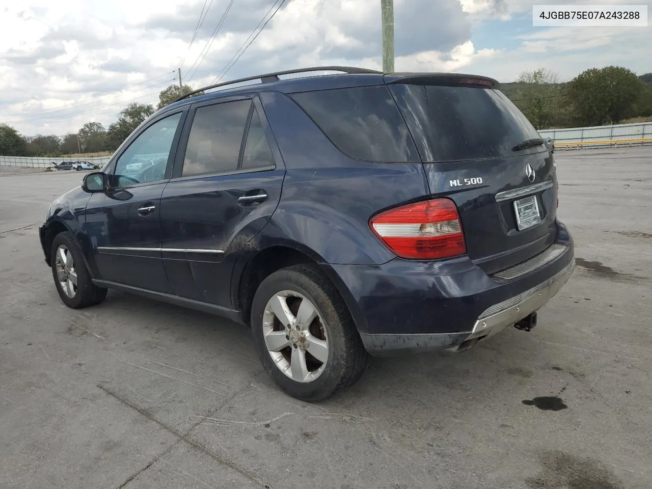 2007 Mercedes-Benz Ml 500 VIN: 4JGBB75E07A243288 Lot: 73122284