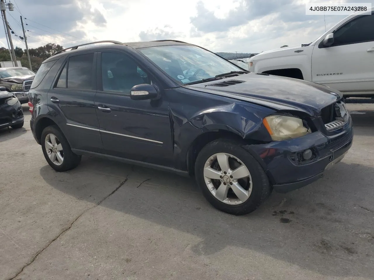 2007 Mercedes-Benz Ml 500 VIN: 4JGBB75E07A243288 Lot: 73122284