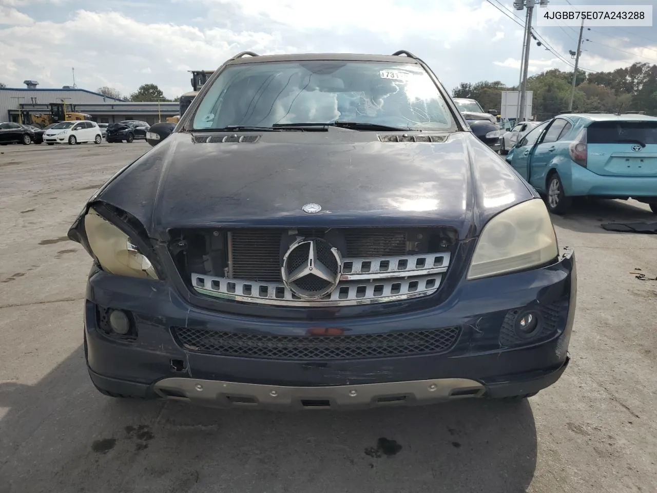 2007 Mercedes-Benz Ml 500 VIN: 4JGBB75E07A243288 Lot: 73122284