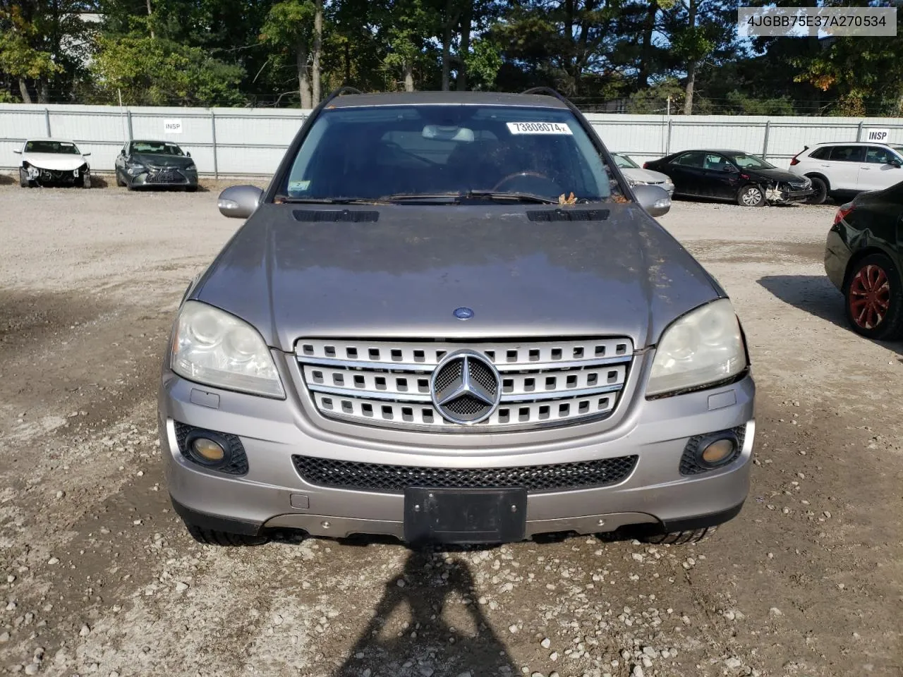 2007 Mercedes-Benz Ml 500 VIN: 4JGBB75E37A270534 Lot: 73808074